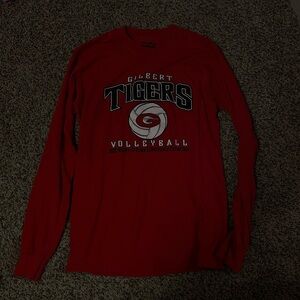 Gildan Red Long Sleeve Kids Tee